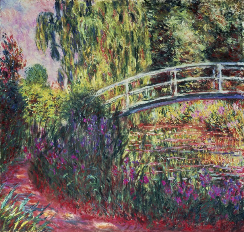 Reprodukcja na płótnie 'The Japanese Bridge in the Garden at Giverney - Claude Monet'